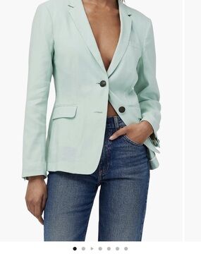 rag & bone Mint Green Single-Button Tailored Blazer size 14 like new!